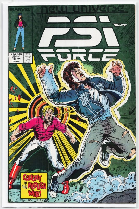 Psi-Force #18 (Marvel Comics, 1988), raw, ungraded comic book — front cover