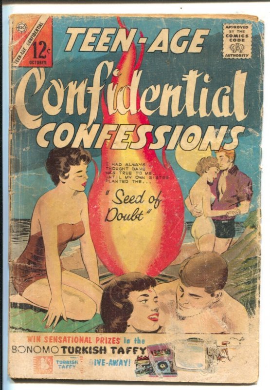 Teen-Age Confidential Confessions #20 (Charlton Comics, 1963), raw comic book in FR condition — front cover