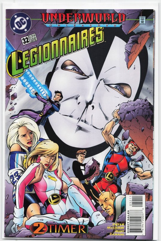 Legionnaires #32 (DC Comics, 1995), raw, ungraded comic book — front cover