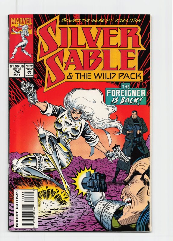 Silver Sable and the Wild Pack #24 (1994), raw, ungraded comic book — front cover