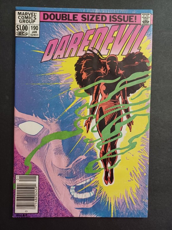 Daredevil #190 (Marvel Comics, 1983), raw comic book in VF/NM condition — front cover