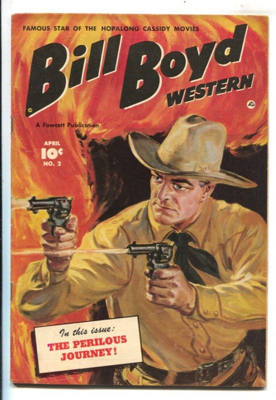 Bill Boyd Western #2 (Fawcett Publications, 1950), raw comic book in FN- condition — front cover
