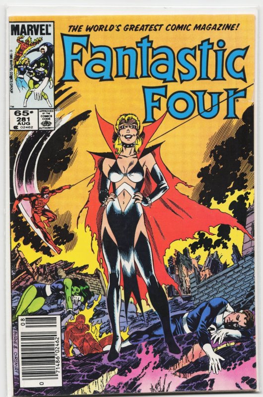 Fantastic Four #281 (Marvel Comics, 1985), raw, ungraded comic book — front cover