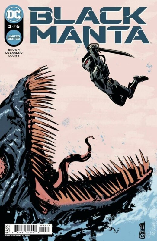 Black Manta #2 (2021), raw comic book in VF/NM condition — front cover