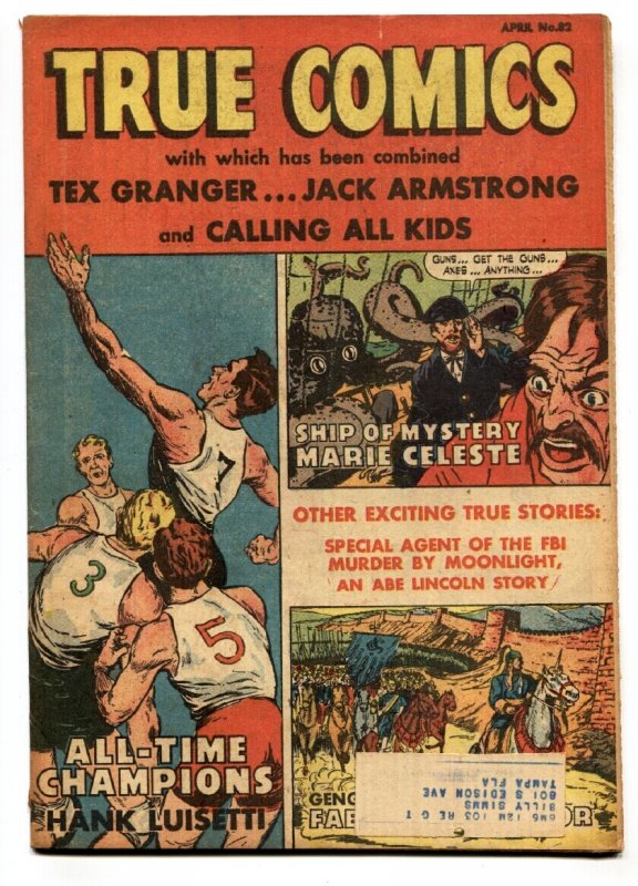 True #82 (1950), raw comic book in VF- condition — front cover
