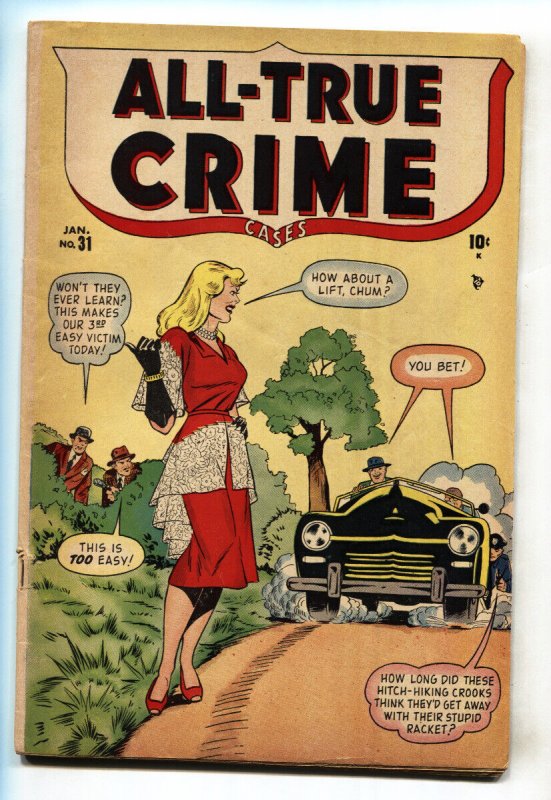 All-True Crime Cases #31-1949- Femme Fatale Cover-comic Book, raw, ungraded comic book — front cover