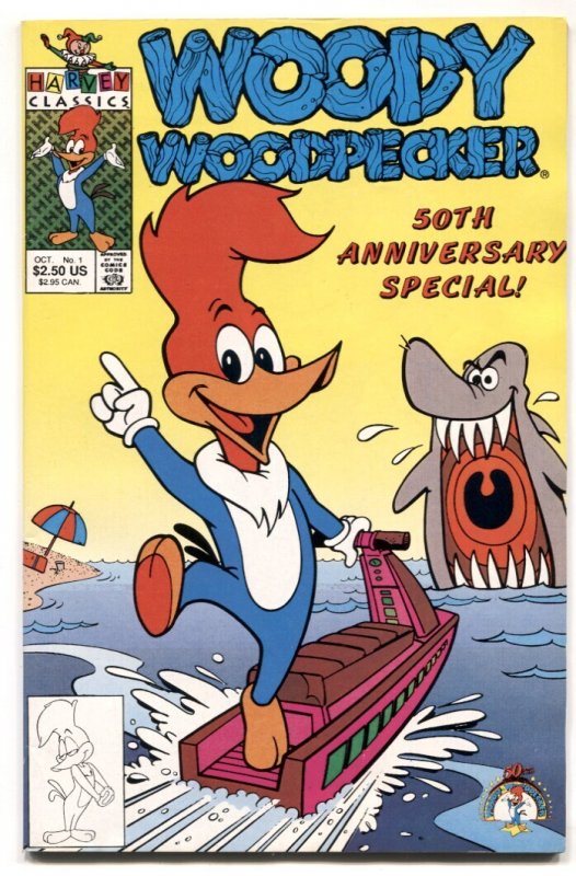 Woody Woodpecker 50th Anniversary Special #1 (1991), raw comic book in VF condition — front cover