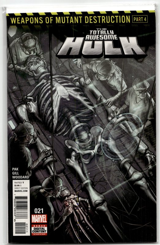 The Totally Awesome Hulk #21 (Marvel Comics, 2017), raw, ungraded comic book — front cover