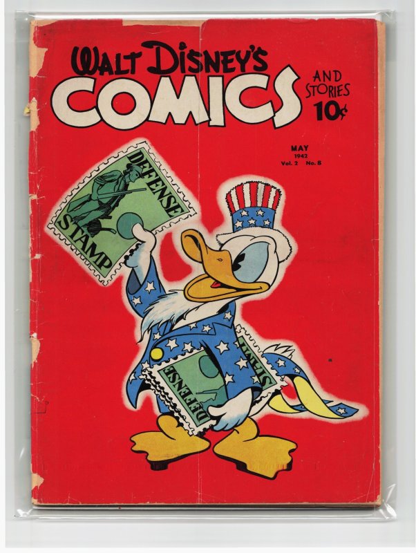Walt Disney's Comics and Stories #20 (Dell, 1942), raw, ungraded comic book — front cover