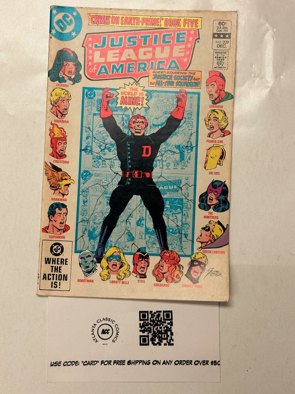 Justice League of America #209 (DC Comics), raw comic book in VF condition — front cover