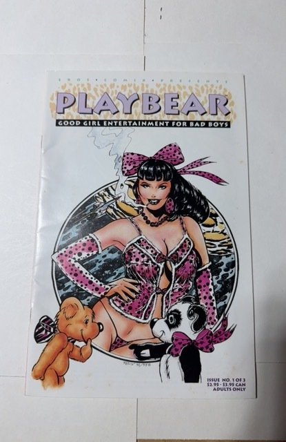 Playbear #1 (1995), raw comic book in NM condition — front cover