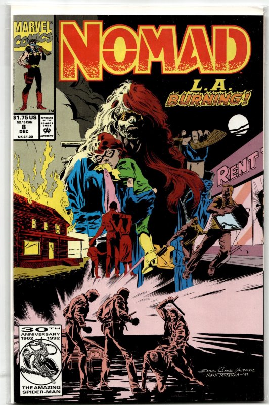 Nomad #8 (Marvel Comics, 1992), raw, ungraded comic book — front cover