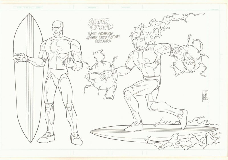 Silver Surfer Action Figure Design Art - 1997 Signed art by Pablo Raimondi (1997), raw, ungraded comic book — front cover