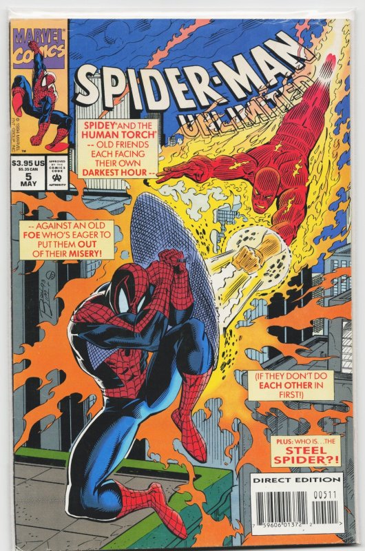 Spider-Man Unlimited #5 (Marvel Comics, 1994), raw, ungraded comic book — front cover