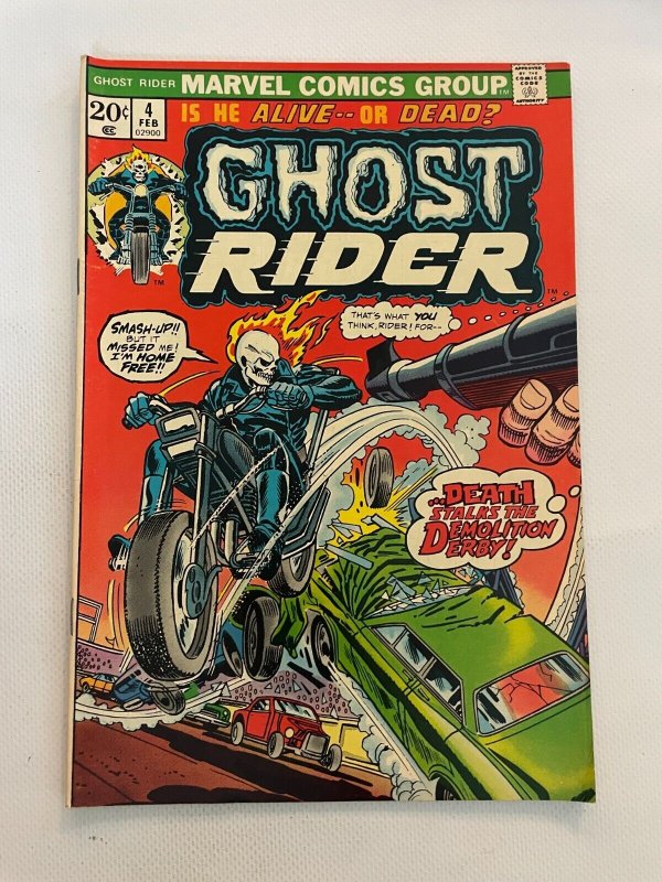 Ghost Rider #4 (Marvel Comics), raw comic book in VF/NM condition — front cover