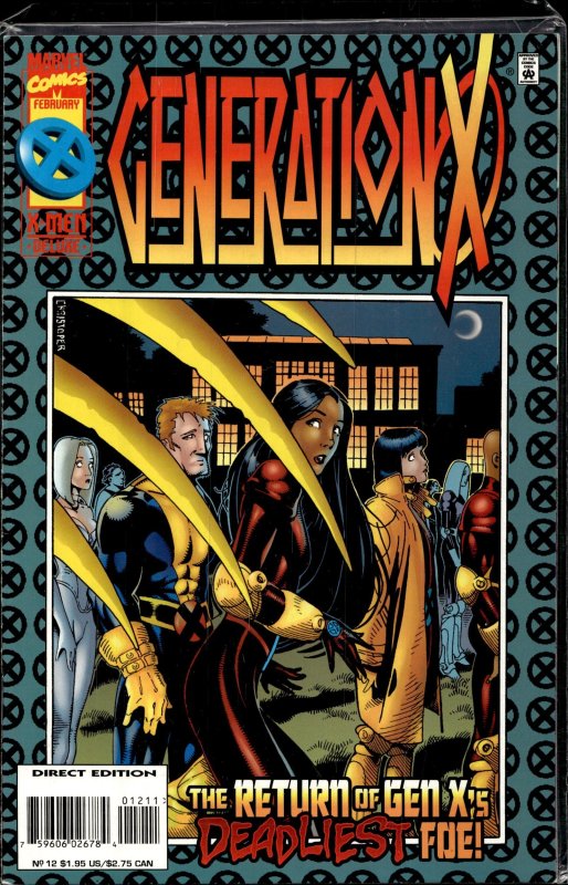 Generation X #12 (Marvel Comics, 1996), raw, ungraded comic book — front cover