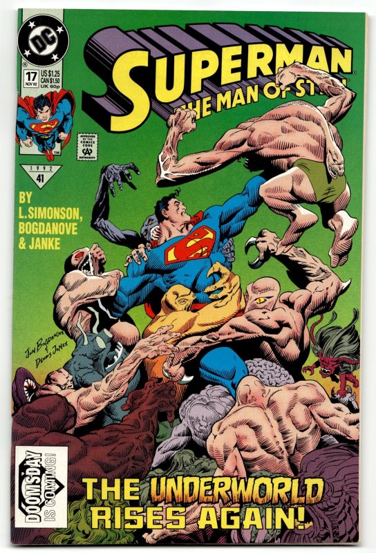 Superman: The Man of Steel #17 (DC Comics, 1992), raw, ungraded comic book — front cover