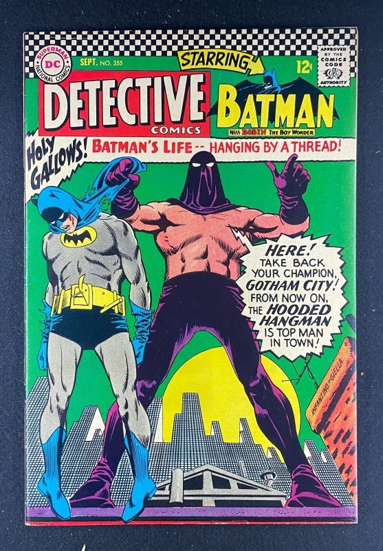 Detective Comics #355 (DC Comics, 1937), raw comic book in VF 8.0 condition — front cover
