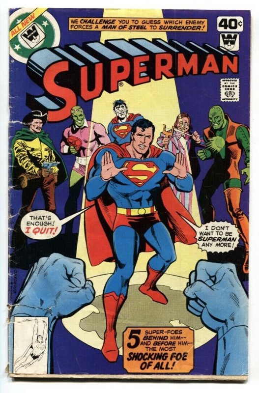 Superman #337 (DC Comics, 1978), raw, ungraded comic book — front cover
