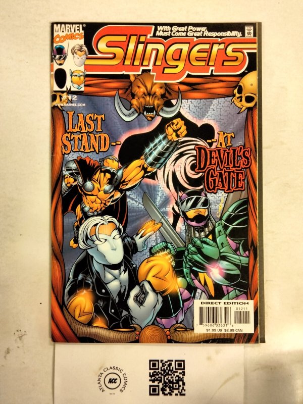 Slingers #12 (Marvel Comics), raw comic book in NM condition — front cover