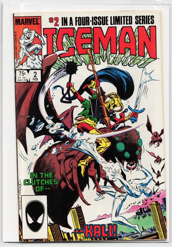 Iceman #2 (Marvel Comics, 1985), raw, ungraded comic book — front cover