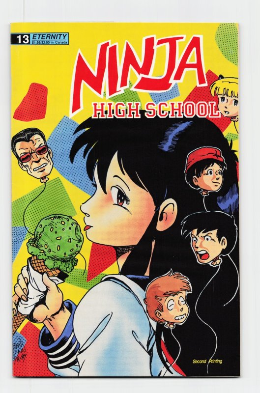Ninja High School #13 (1989), raw, ungraded comic book — front cover