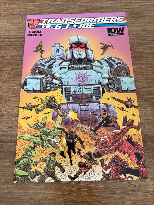 The Transformers vs. G.I. Joe #1 (2014), raw comic book in NM condition — front cover