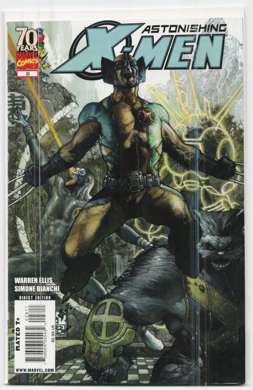 Astonishing X-Men #28 (Marvel Comics, 2009), raw, ungraded comic book — front cover
