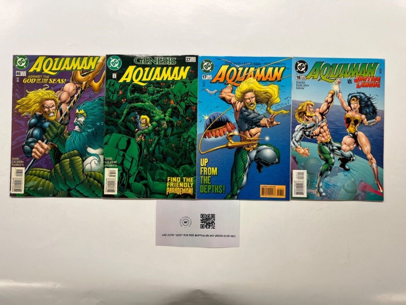 4 Aquaman DC Comic Books # 16 17 37 46 Batman Superman Wonder Woman 27 JS42, raw, ungraded comic book — front cover