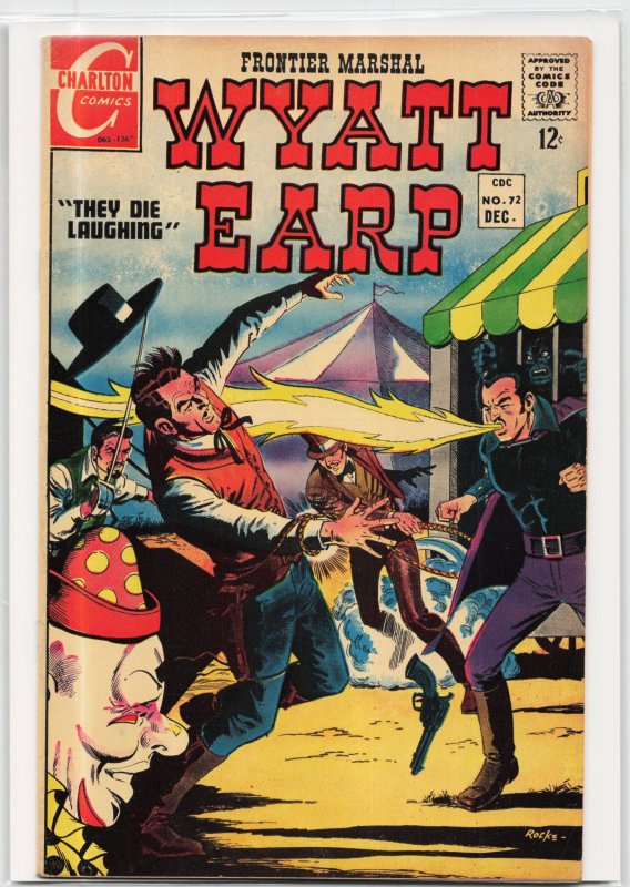 Wyatt Earp Frontier Marshal #72 (Gold Key, 1967), raw, ungraded comic book — front cover