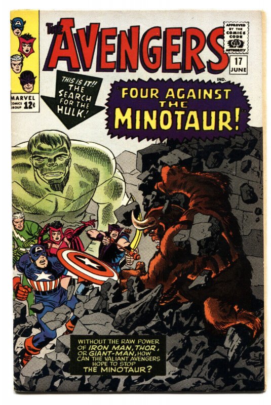 Avengers #17-1965-marvel Comic Book Capt America-hawkeye-hulk-VF/NM (Marvel Comics, 2024), raw comic book in VF/NM condition — front cover