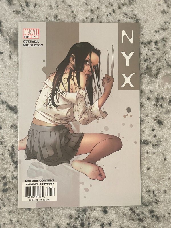 NYX #4 (Marvel Comics), raw comic book in NM condition — front cover