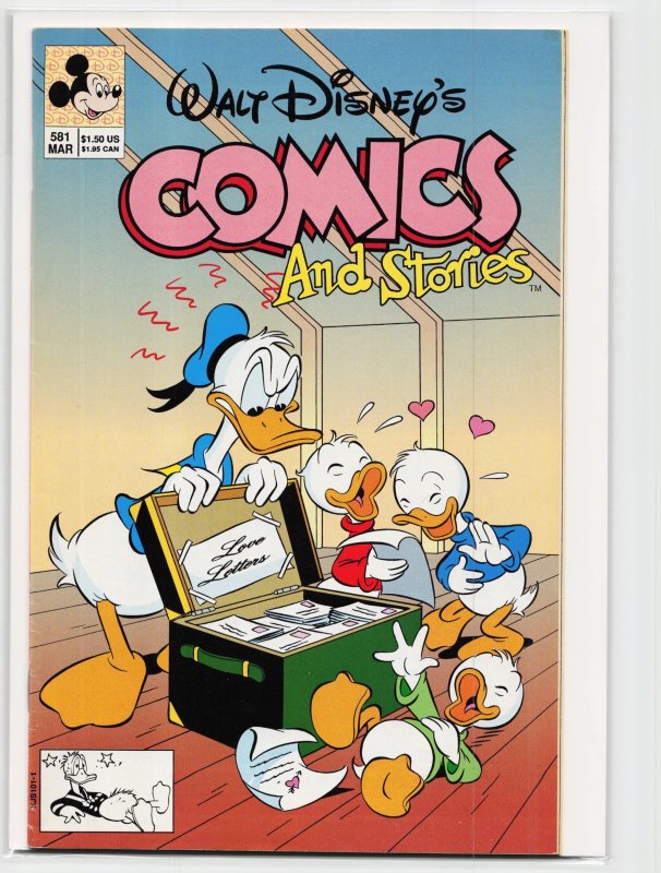 Walt Disney's Comics and Stories #581 (Gladstone, 1993), raw, ungraded comic book — front cover