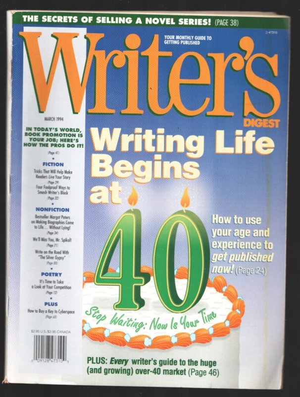 Writer's Digest 3/1989-Selling a Novel Series-Markets That Want Your Story&n, raw, ungraded comic book — front cover
