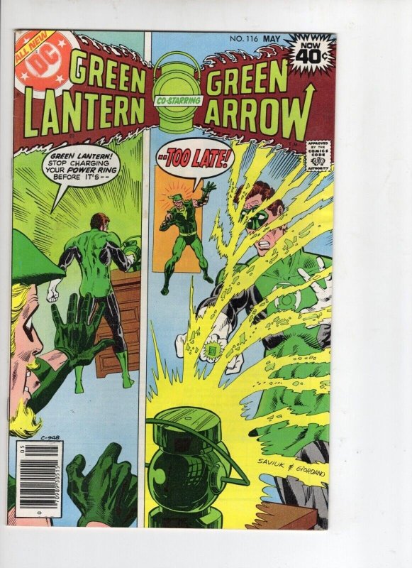 Green Lantern #116 (DC Comics, 1979), raw comic book in VF 8.0 condition — front cover
