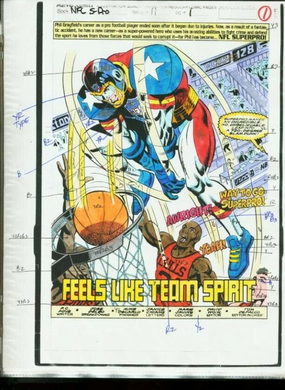 Nfl Super Pro #11 (Marvel Comics), raw, ungraded comic book — front cover