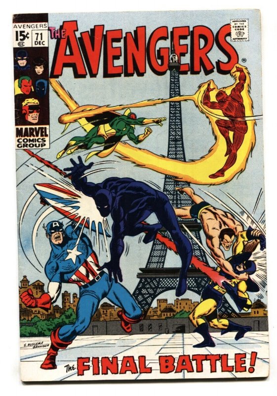Avengers #71 - 1969 - Marvel - FN - Comic Book (Marvel Comics, 1969), raw comic book in FN condition — front cover