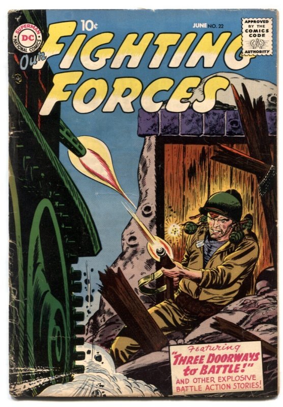 Our Fighting Forces #22 (DC Comics, 1957), raw comic book in VG condition — front cover
