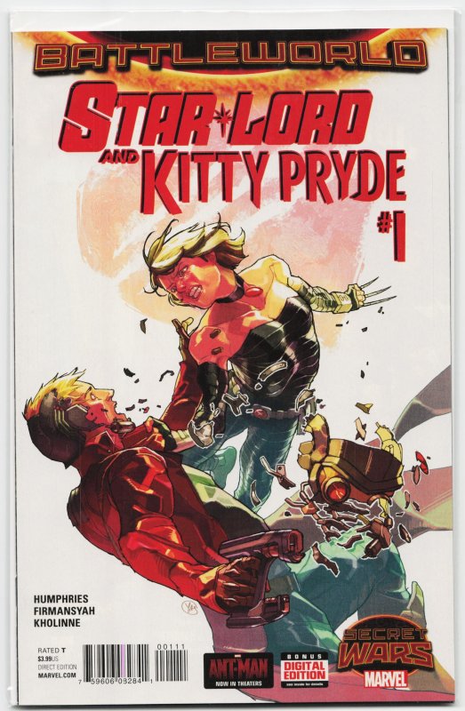 Star-Lord & Kitty Pryde #1 (2015), raw, ungraded comic book — front cover