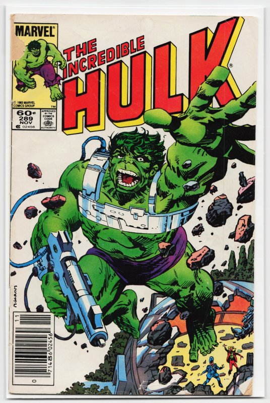 The Incredible Hulk #289 (Marvel Comics, 1983), raw, ungraded comic book — front cover