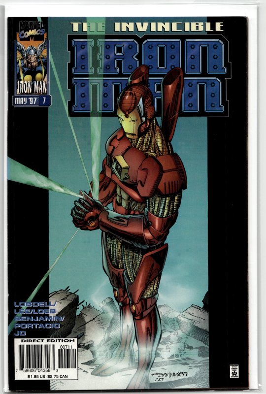 Iron Man #7 (Marvel Comics, 1997), raw, ungraded comic book — front cover