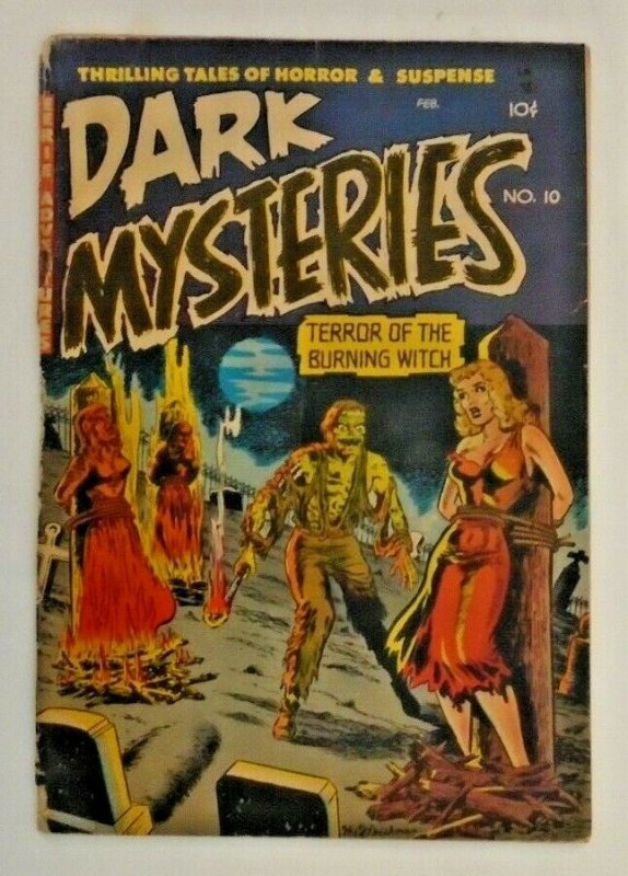 Dark Mysteries #10, raw comic book in VG condition — front cover