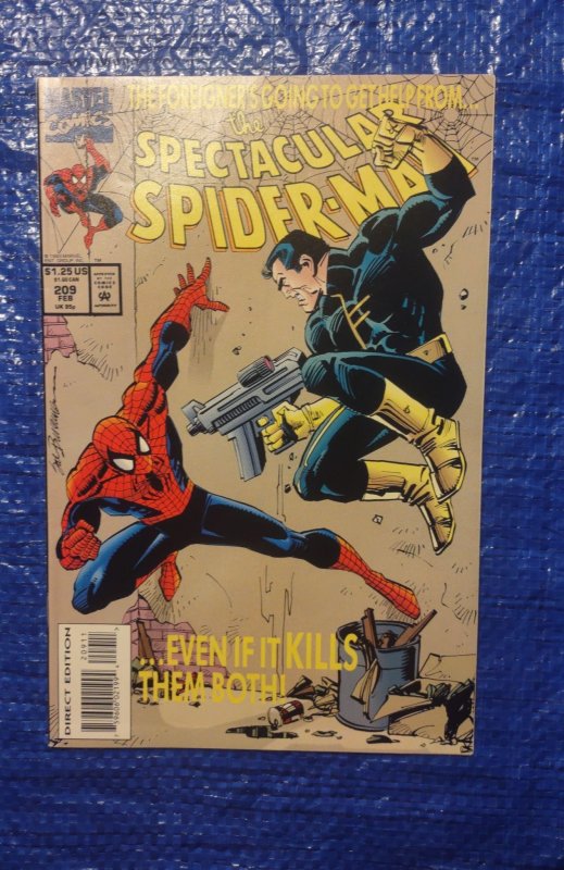 The Spectacular Spider-Man #209 (Marvel Comics, 1994), raw, ungraded comic book — front cover