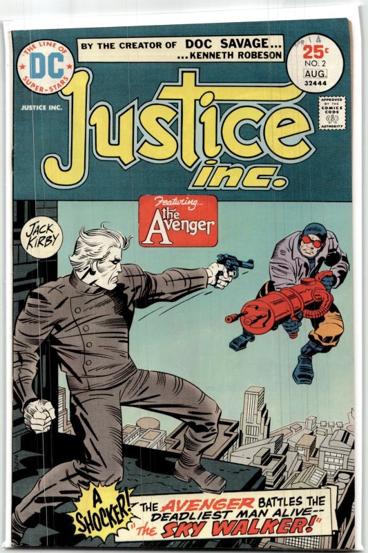 Justice, Inc #2 (1975), raw, ungraded comic book — front cover