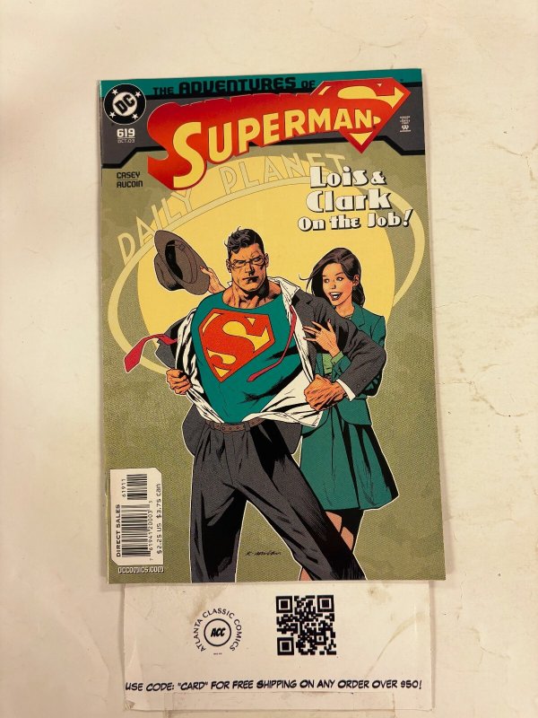 Adventures of Superman #619 (DC Comics), raw comic book in NM condition — front cover