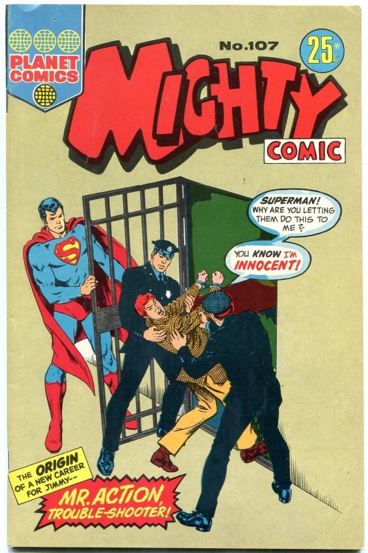 Mighty Comics #107, raw comic book in VF- condition — front cover