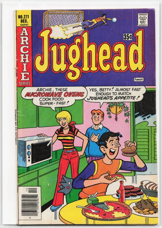 Jughead #271 (Archie Comics, 1977), raw, ungraded comic book — front cover