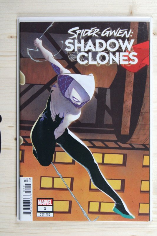 Spider-Gwen: Shadow Clones #1 (Marvel Comics, 2023), raw comic book in NM+ 9.6 condition — front cover