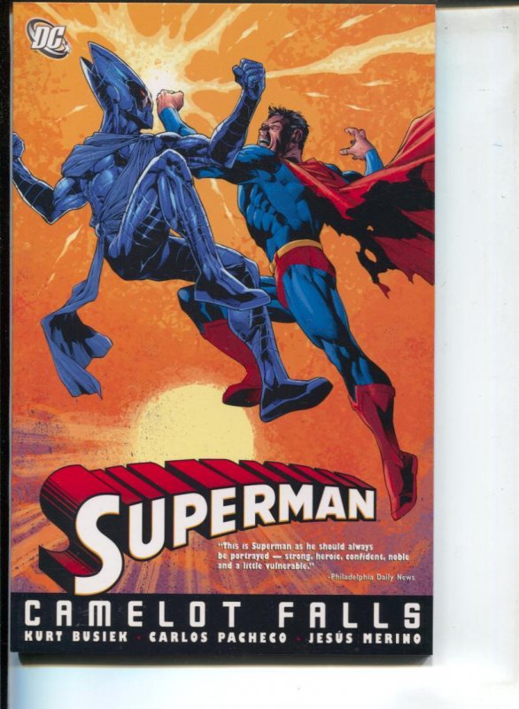Superman Camelot Falls-Kurt Busiek-TPB-trade, raw, ungraded comic book — front cover
