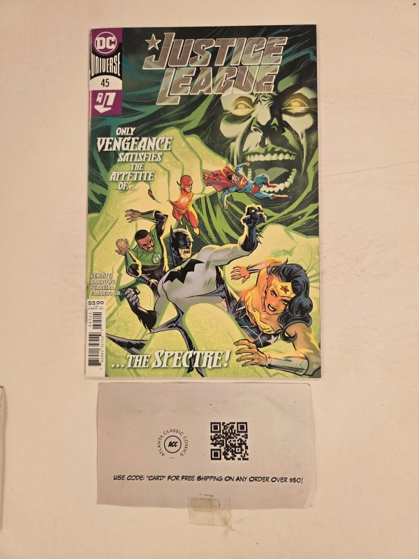 Justice League #45 (DC Comics), raw comic book in NM condition — front cover
